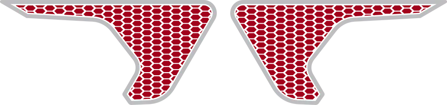 2018-2026 Wrangler JL JLU / Gladiator JT Fender Vent Accent Stripes graphic design style 05 image.